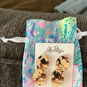 Lilly Pulitzer Gold Dilly Dally Earrings